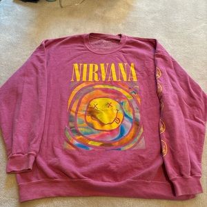 Urban outfitters pink nirvana sweatshirt crewneck